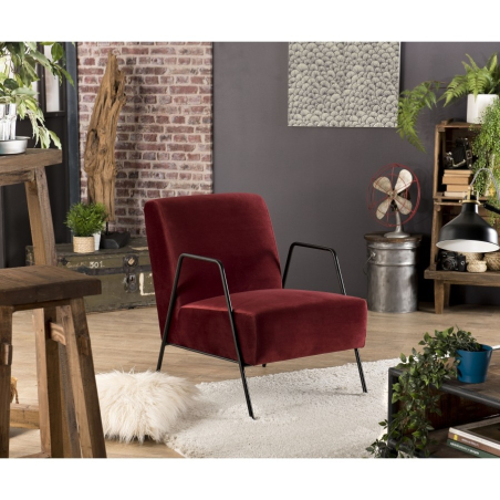 Fauteuil Lounge AGATHA Rouge