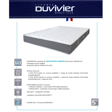 Matelas Duvivier VISION
