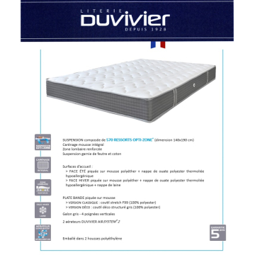 Matelas Duvivier EVEIL
