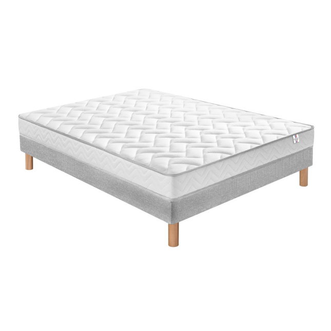 Ensemble Matelas Douces Nuits Mawi Mousse 25 kg/m3 + Sommier Base Ferme Ensemble Matelas Douces Nuits Mawi Mousse 25 kg/m3 + Sommier Base Ferme