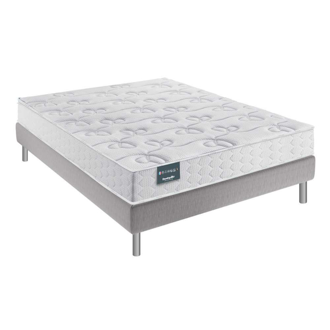 Ensemble 160x200 matelas latex très ferme avec deux sommiers