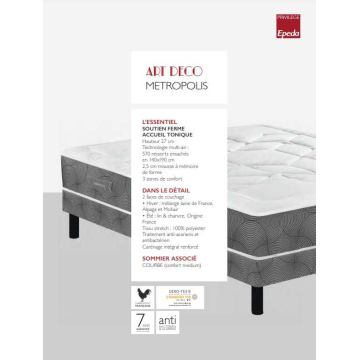 Matelas Epeda Art Déco METROPOLIS