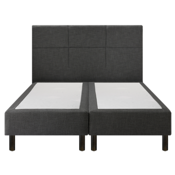 Sommier Epeda Enchanteur Boxspring 3 en 1 Gris Chiné