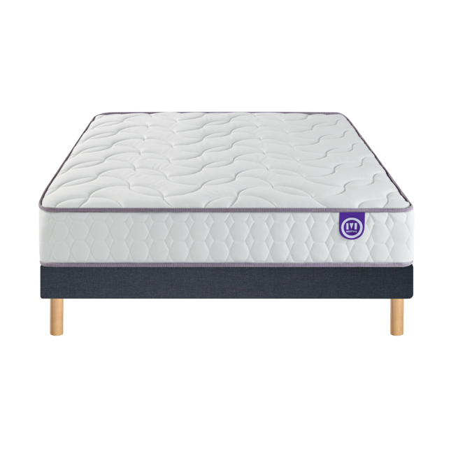 Ensemble 140x190 matelas latex ferme et son sommier tapissier