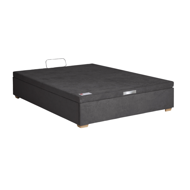 Sommier Lit Coffre Epeda HERCULE Velours Gris Béton Sommier Lit Coffre Epeda HERCULE Velours Gris Béton