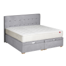 Ensemble Lit Coffre Epeda HERCULE 2 en 1 - Velours Gris Souris