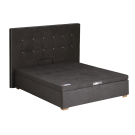 Ensemble Lit Coffre Epeda HERCULE 2 en 1 - Velours Gris Béton