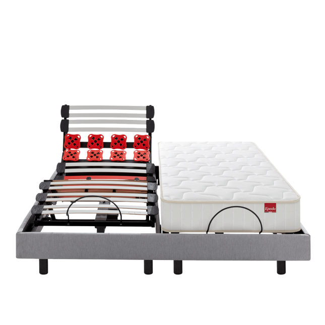 Ensemble Électrique Epeda ESCAPADE + Matelas BALADE Ferme - Gris Impérial Ensemble Électrique Epeda ESCAPADE + Matelas BALADE Ferme - Gris Impérial