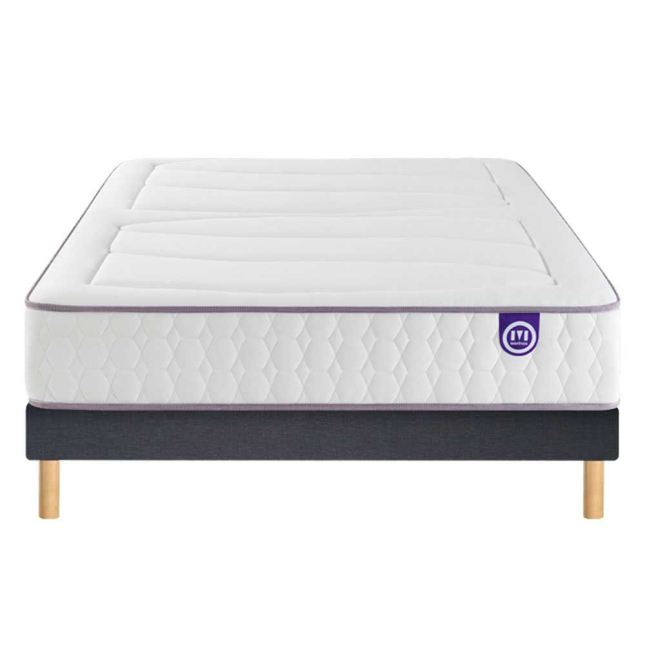 Ensemble Merinos Beauty Bed - 560 Ressorts ensachés + Sommier Confort Ferme 90x200