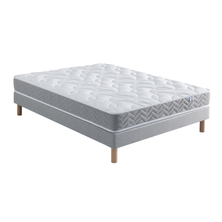 Ensemble Matelas Botaniste 100% Latex + Sommier Base Ferme