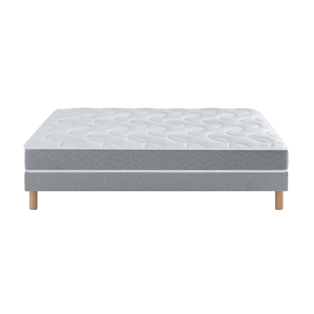 Ensemble Matelas Botaniste 100% Latex + Sommier Base Ferme