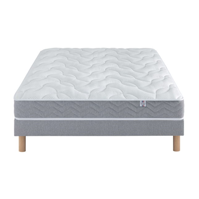 Ensemble Matelas Botaniste 100% Latex + Sommier Base Ferme