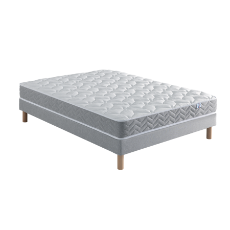 Ensemble Matelas Douces Nuits Cicareve - 667 ressorts ensachés + Sommier Base Morpho