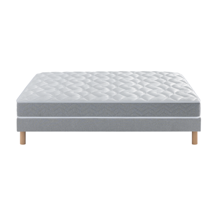 Ensemble Matelas Douces Nuits Cicareve - 667 ressorts ensachés + Sommier Base Morpho