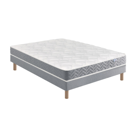 Ensemble Matelas Douces Nuits Aline 598 Ressorts ensachés + Sommier Base Morpho