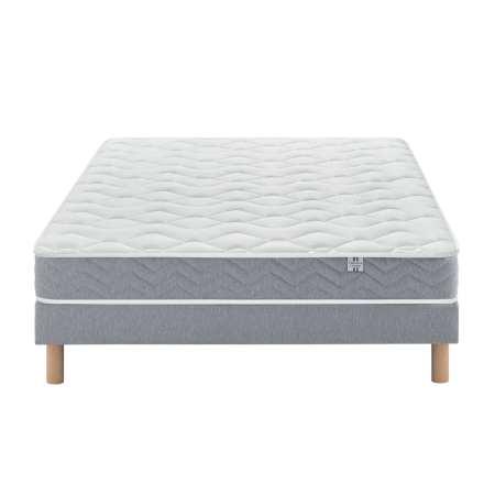 Ensemble Matelas Douces Nuits Aline 598 Ressorts ensachés + Sommier Base Morpho