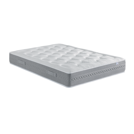 Ensemble Matelas Douces Nuits Mary Mousse HR 55kg/m3 + Sommier Base Ferme