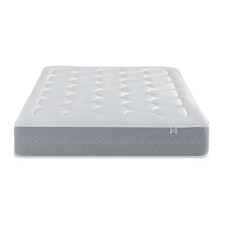 Ensemble Matelas Douces Nuits Mary Mousse HR 55kg/m3 + Sommier Base Ferme