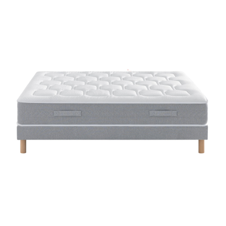 Ensemble Matelas Douces Nuits Mary Mousse HR 55kg/m3 + Sommier Base Morpho