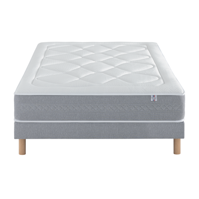 Ensemble Matelas Douces Nuits Mirage Mousse HR 35kg/m3 + Viscoélastique + Sommier Morpho Ensemble Matelas Douces Nuits Mirage Mousse HR 35kg/m3 + Viscoélastique + Sommier Morpho