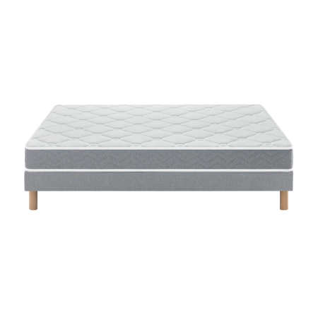 Ensemble Matelas Douces Nuits Morpheo Mousse HR 42g/m3 + Sommier Base Ferme