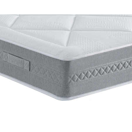 Ensemble Matelas Douces Nuits Riviera 744 ressorts ensachés + 4 cm Viscoélastique + Sommier Base Ferme