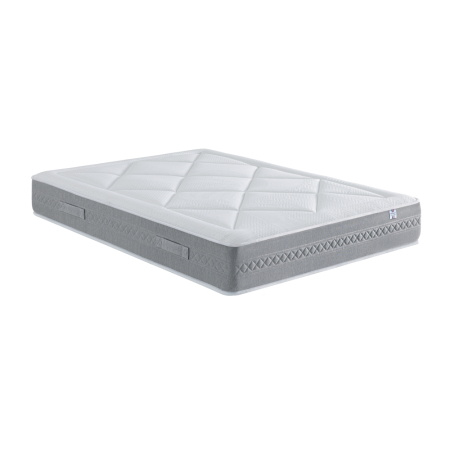 Ensemble Matelas Douces Nuits Riviera 744 ressorts ensachés + 4 cm Viscoélastique + Sommier Base Morpho