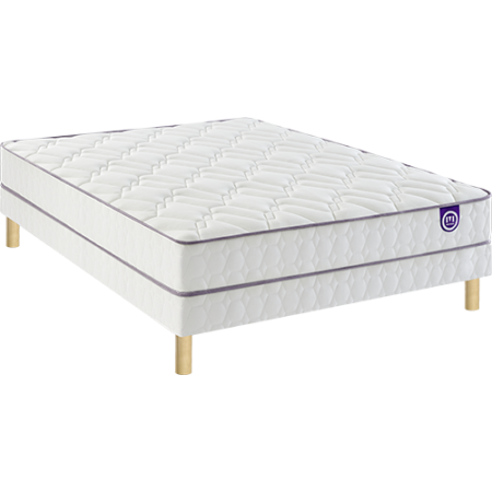Ensemble Merinos Morning Routine - 560 Ressorts ensachés + Sommier Confort Ferme