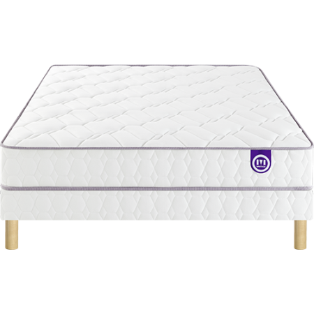 Ensemble Merinos Morning Routine - 560 Ressorts ensachés + Sommier Confort Ferme