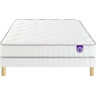 Ensemble Merinos Morning Routine - 560 Ressorts ensachés + Sommier Confort Ferme