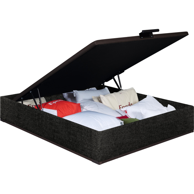 Sommier Lit Coffre Epeda Élite - Chenillé Gris Sommier Lit Coffre Epeda Élite - Chenillé Gris