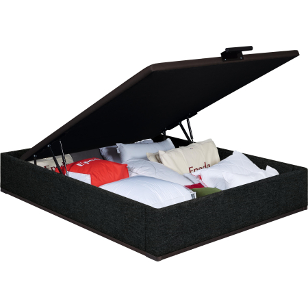 Sommier Lit Coffre Epeda Élite - Jersey Gris Foncé
