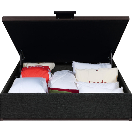 Sommier Lit Coffre Epeda Élite - Jersey Gris Foncé