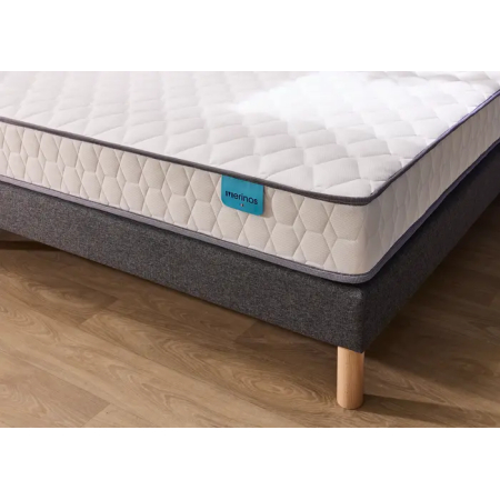 Ensemble Merinos Well Bed - 520 Ressorts ensachés + Sommier Confort Ferme