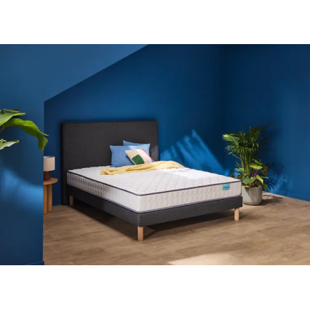 Ensemble Merinos Well Bed - 520 Ressorts ensachés + Sommier Confort Ferme