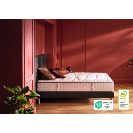 Ensemble Merinos Beauty Bed - 560 Ressorts ensachés + Sommier Confort Ferme