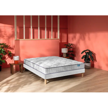 Ensemble Merinos Morning Routine - 560 Ressorts ensachés + Sommier Confort Ferme