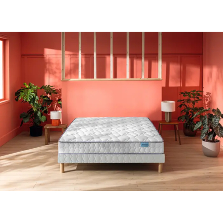 Ensemble Merinos Morning Routine - 560 Ressorts ensachés + Sommier Confort Ferme