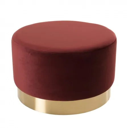 Pouf Rond AGATHA Rouge