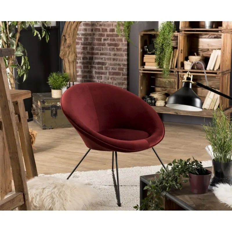 Fauteuil Cocooning AGATHA Rouge