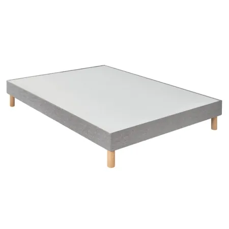 Ensemble Matelas Douces Nuits Mirage Mousse HR 35kg/m3 + Viscoélastique + Sommier Base Ferme