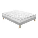 Ensemble Matelas Douces Nuits Mawi Mousse 25 kg/m3 + Sommier Base Ferme