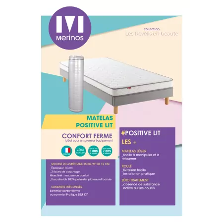 Matelas Merinos Positive Lit - Mousse Polyuréthane