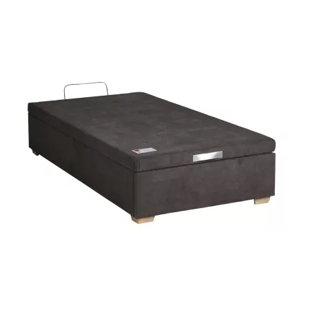 Sommier Lit Coffre Epeda HERCULE Velours Gris Béton