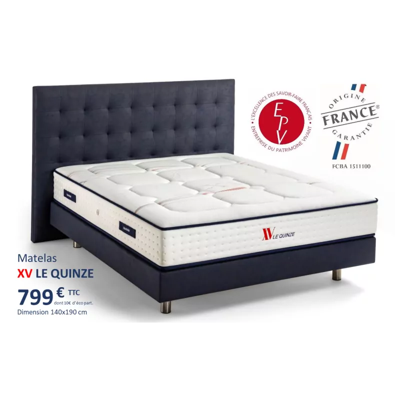 Matelas Duvivier Le XV - 1408 Ressorts Ensachés