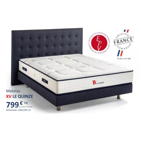 Matelas Duvivier Le XV - 1408 Ressorts Ensachés